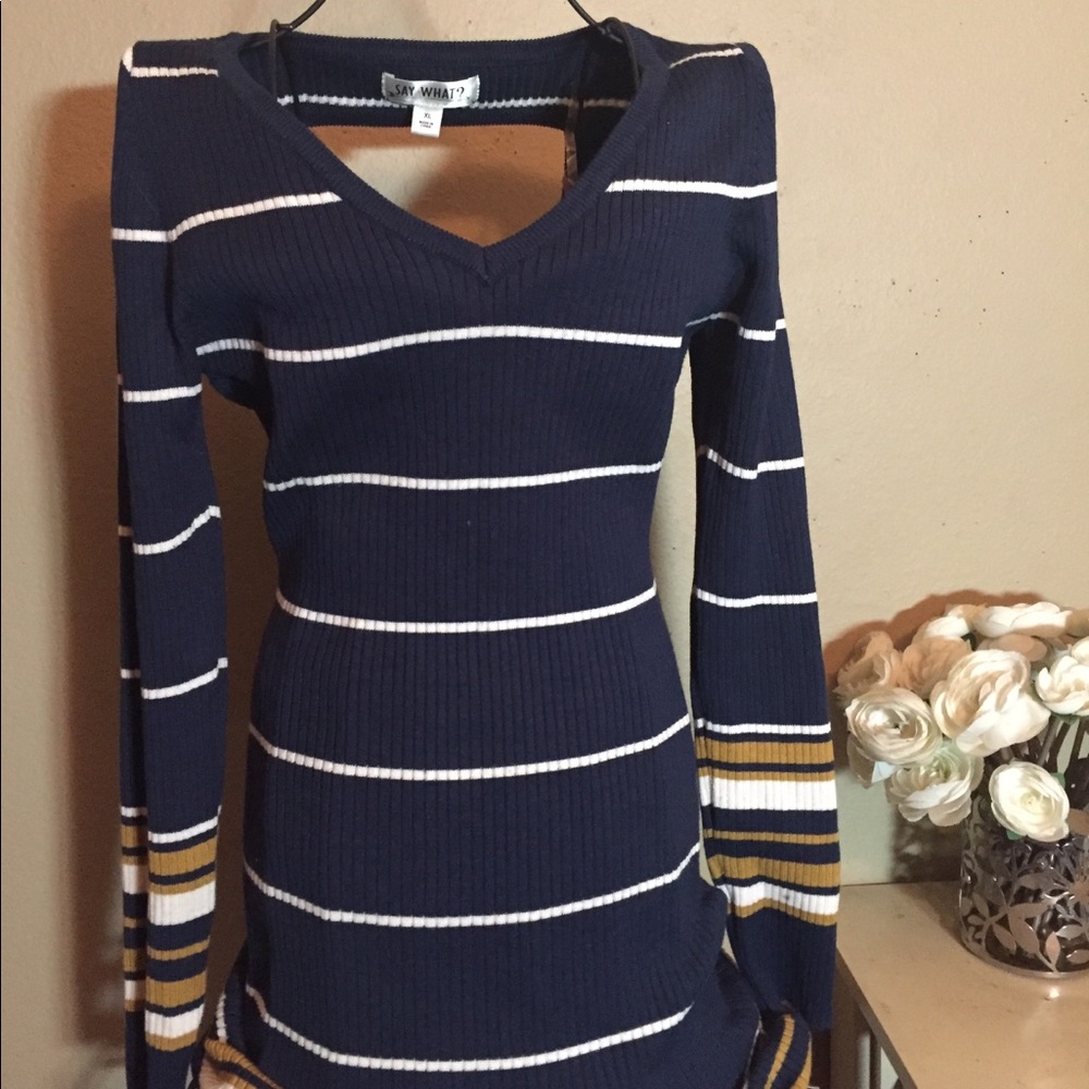 Sweater ribbed dress